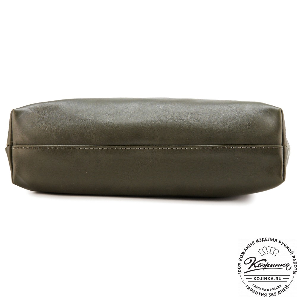 Женская кожаная сумка "Монреаль Нью" (хаки гладкая кожа)